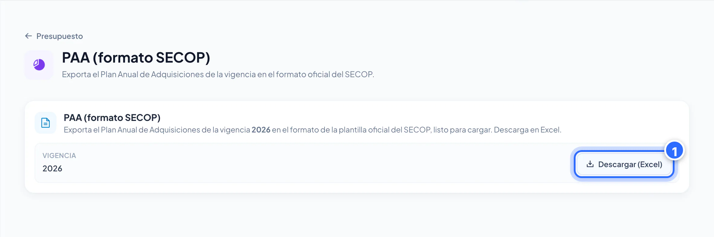 Reporte PAA (SECOP)